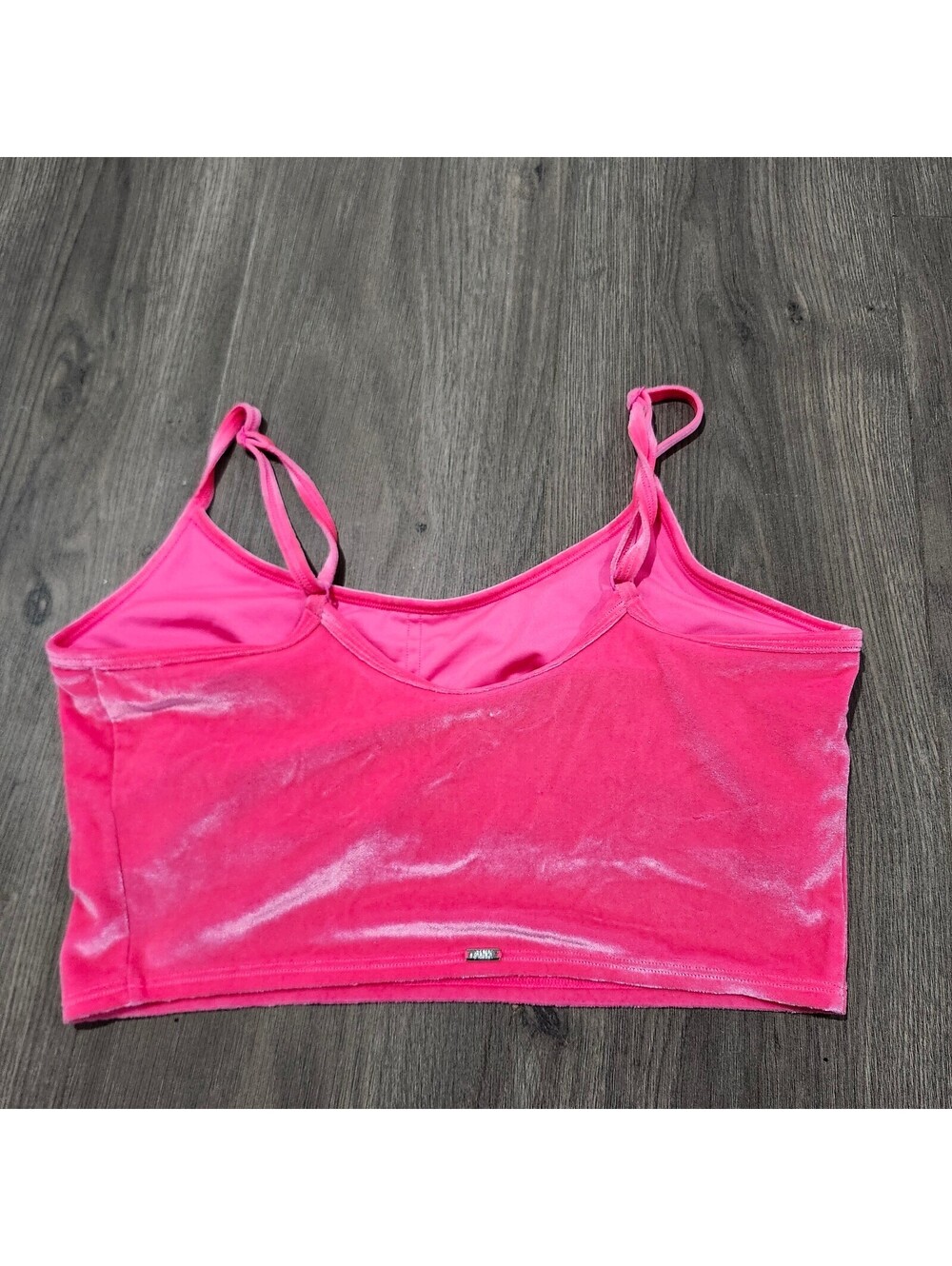 Pink by Victoria's Secret Velour Crop Tank Top Size Large